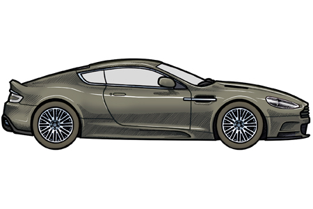 451 illustration of an 2006 Aston Martin DBS V12
