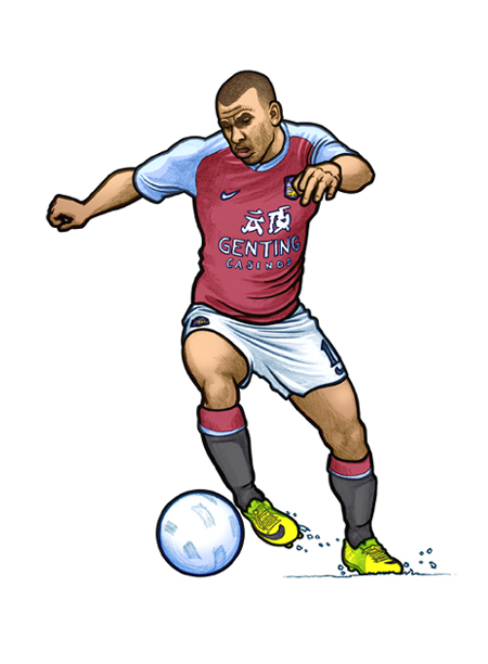 451 portrait of Aston Villa and England striker Gabriel Agbonlahor