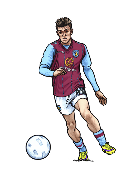 451 Portrait of Aston Villa winger Jack Grealish