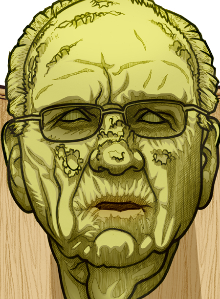Detail of 451 portrait of Rupert Murdoch