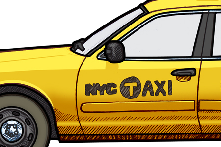 Close up detail of 451 picture of a 2003 Ford Victoria New York Taxi Cab