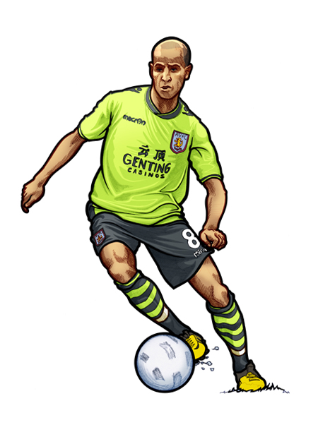 451 portrait of Aston Villa and Moroccan Centre Midfielder