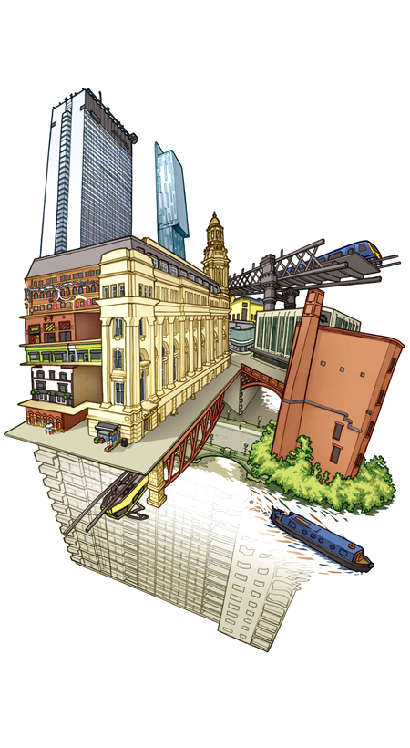 451 Illustration submission for Manchesterand Salford Illustrated